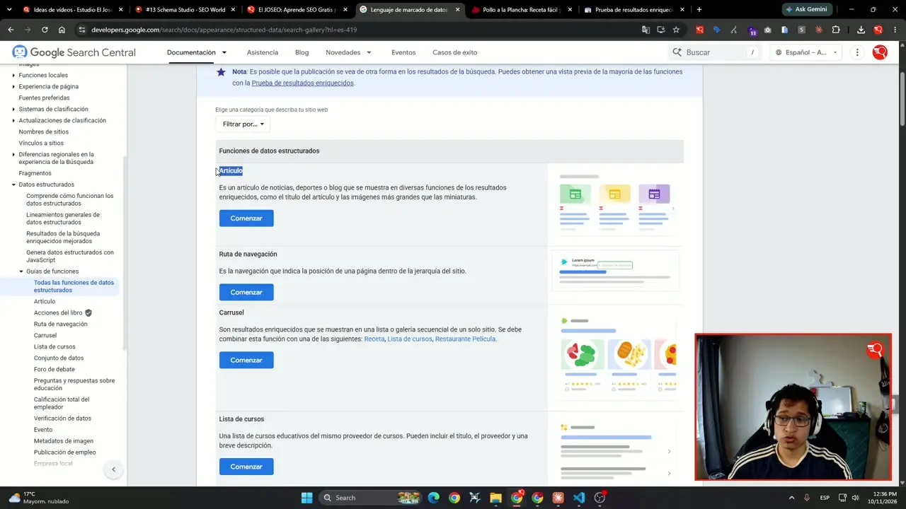 Herramienta de validación de datos estructurados de Google
